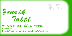 henrik toltl business card